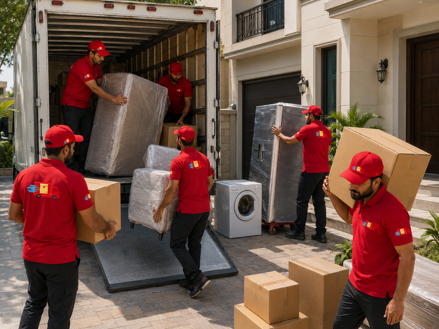 Movers in Fujairah - workers loading